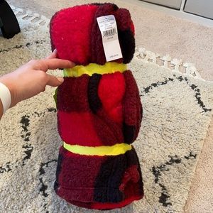 American Eagle red and black blanket